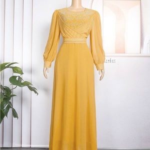 Elegant African maxi dress for women, new plus size embroidery party dress